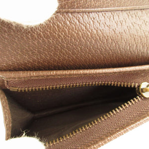 未使用 グッチ 658244 ジャンボGG コンパクトウォレット バンブー GGキャンバス レザー ブラウン 茶 2つ折り財布 財布 0153【中古】GUCCI