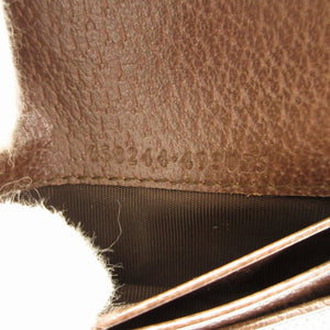 未使用 グッチ 658244 ジャンボGG コンパクトウォレット バンブー GGキャンバス レザー ブラウン 茶 2つ折り財布 財布 0153【中古】GUCCI