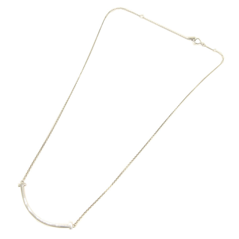 美品 ティファニー Tスマイル シルバー925 シルバー チェーン ネックレス 0154【中古】TIFFANY