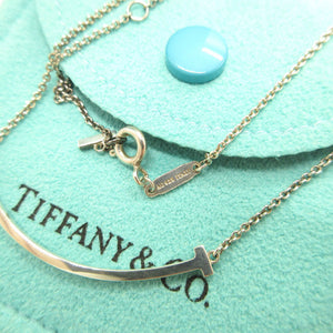 美品 ティファニー Tスマイル シルバー925 シルバー チェーン ネックレス 0154【中古】TIFFANY