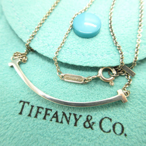 美品 ティファニー Tスマイル シルバー925 シルバー チェーン ネックレス 0154【中古】TIFFANY