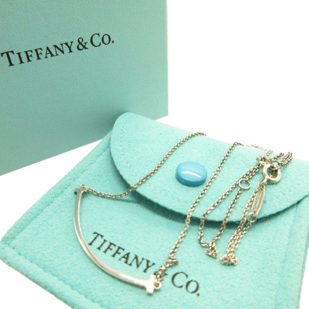 美品 ティファニー Tスマイル シルバー925 シルバー チェーン ネックレス 0154【中古】TIFFANY