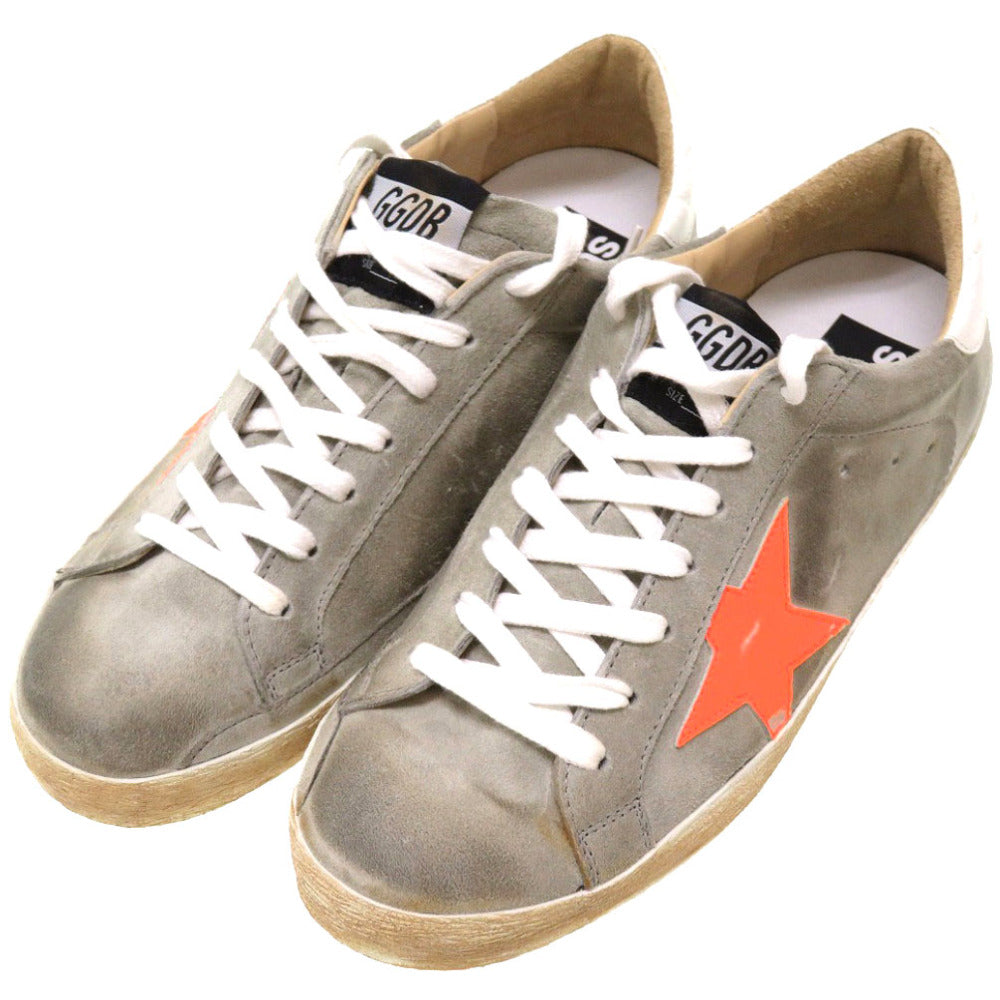 未使用 ゴールデングース スーパースター サイズ40 グレー オレンジ ズニ―カー シューズ 靴 0157 【中古】 GOLDEN GOOSE メンズ