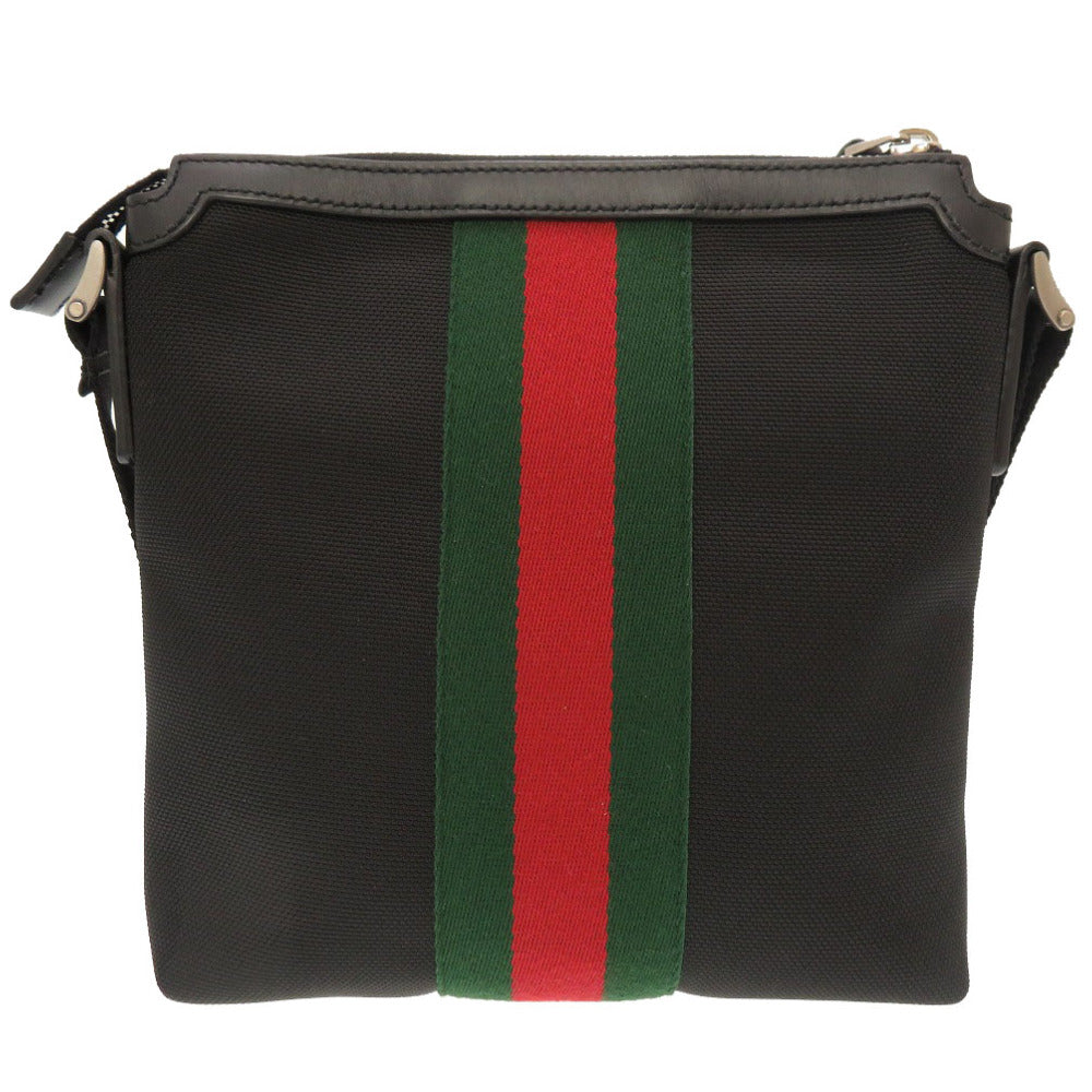 新品同様 グッチ シェリーライン キャンバス ブラック 631195 ショルダーバッグ バッグ 黒 0162 【中古】 GUCCI