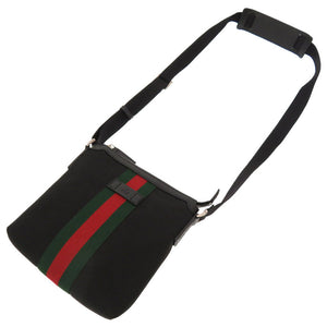 新品同様 グッチ シェリーライン キャンバス ブラック 631195 ショルダーバッグ バッグ 黒 0162 【中古】 GUCCI