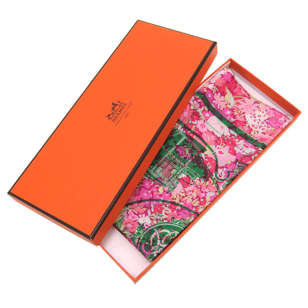 新品同様 エルメス リバティ 馬車 ハンカチ チーフ ハンカチーフ ハンカチ コットン ピンク 0169 【中古】 HERMES