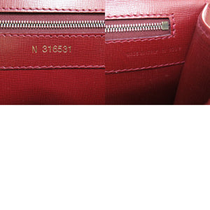 ヴァレクストラ レザー ボルドー ビジネスバッグ ブリーフケース バッグ 0171 【中古】 Valextra メンズ