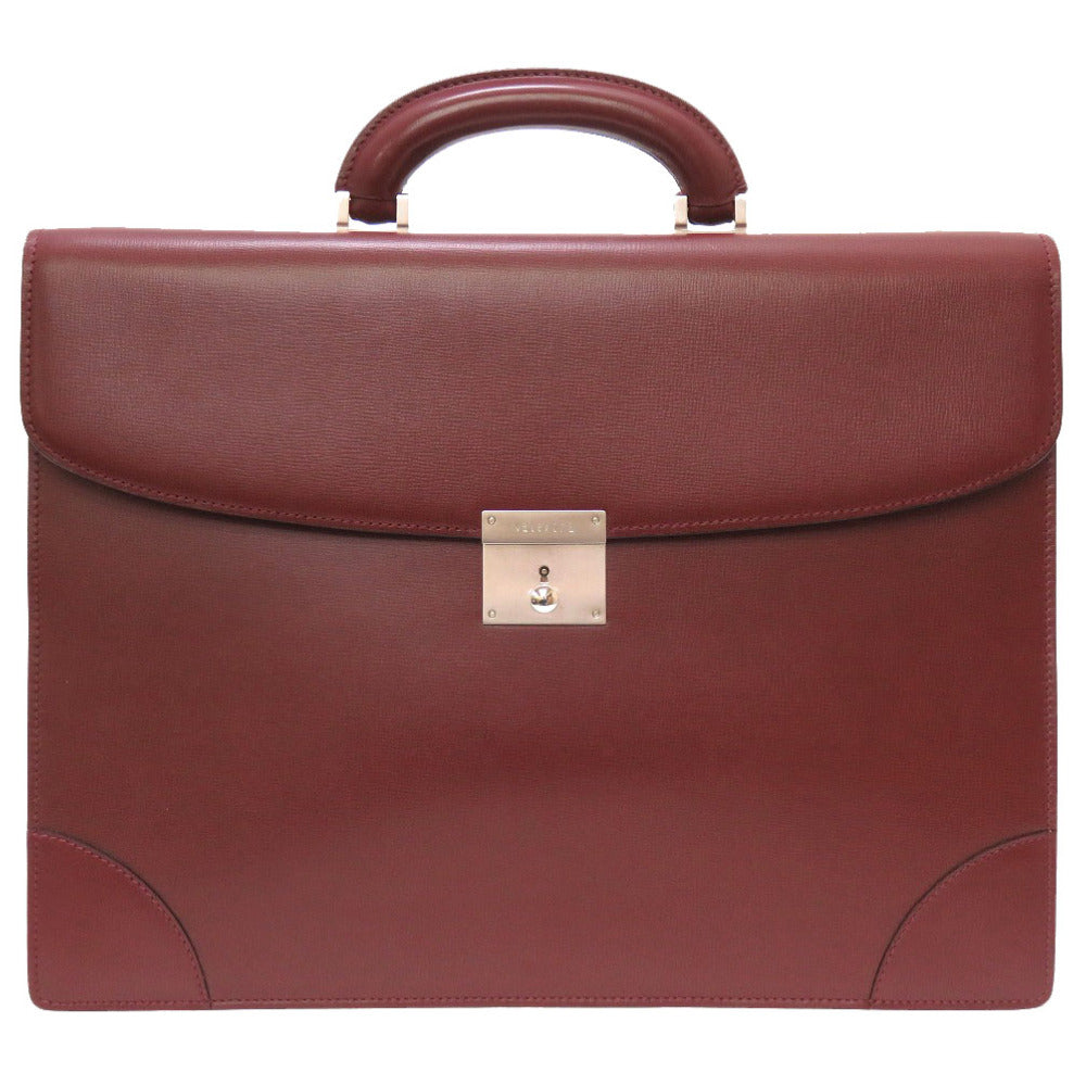 ヴァレクストラ レザー ボルドー ビジネスバッグ ブリーフケース バッグ 0171 【中古】 Valextra メンズ