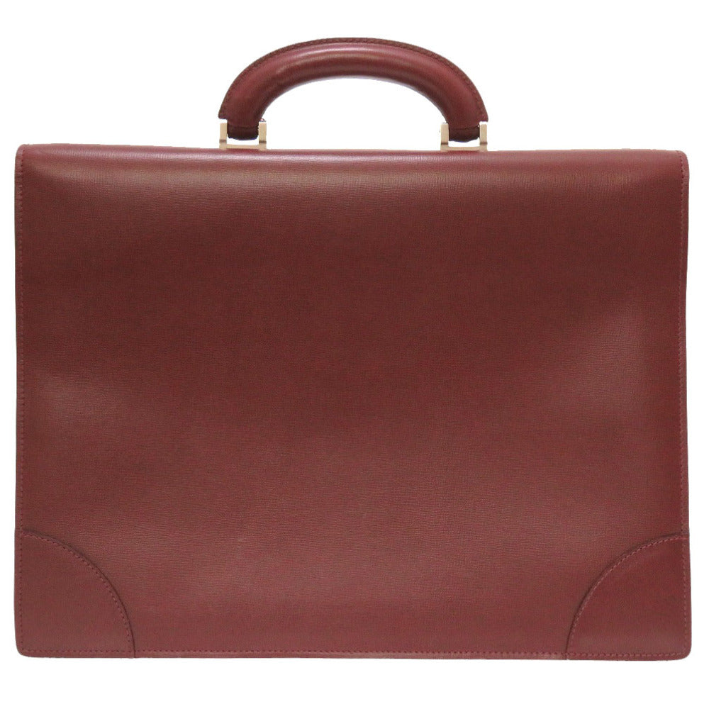 ヴァレクストラ レザー ボルドー ビジネスバッグ ブリーフケース バッグ 0171 【中古】 Valextra メンズ