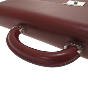 ヴァレクストラ レザー ボルドー ビジネスバッグ ブリーフケース バッグ 0171 【中古】 Valextra メンズ