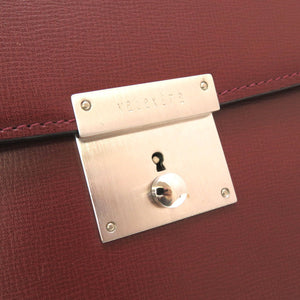 ヴァレクストラ レザー ボルドー ビジネスバッグ ブリーフケース バッグ 0171 【中古】 Valextra メンズ