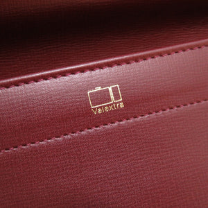 ヴァレクストラ レザー ボルドー ビジネスバッグ ブリーフケース バッグ 0171 【中古】 Valextra メンズ