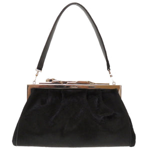 美品 カルティエ パンサー パンテール ハラコ ブラック ハンドバッグ バッグ 黒 0173 【中古】 CARTIER