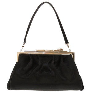 美品 カルティエ パンサー パンテール ハラコ ブラック ハンドバッグ バッグ 黒 0173 【中古】 CARTIER