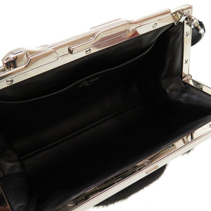 美品 カルティエ パンサー パンテール ハラコ ブラック ハンドバッグ バッグ 黒 0173 【中古】 CARTIER