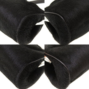 美品 カルティエ パンサー パンテール ハラコ ブラック ハンドバッグ バッグ 黒 0173 【中古】 CARTIER