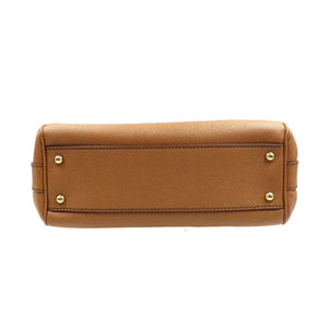 ドルチェアンドガッバーナ シシリー BB5682A10011 レザー ゴールド金具 2WAY ブラウン ヒョウ柄 ハンドバッグ ショルダーバッグ 0175【中古】DOLCE&GABBANA