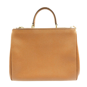 ドルチェアンドガッバーナ シシリー BB5682A10011 レザー ゴールド金具 2WAY ブラウン ヒョウ柄 ハンドバッグ ショルダーバッグ 0175【中古】DOLCE&GABBANA