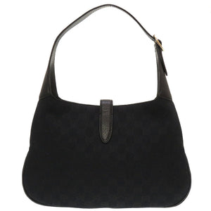美品 グッチ ニュージャッキー GGキャンバス ブラック ゴールド金具 137335 ショルダーバッグ バッグ 黒 0176 【中古】 GUCCI