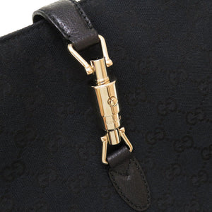 美品 グッチ ニュージャッキー GGキャンバス ブラック ゴールド金具 137335 ショルダーバッグ バッグ 黒 0176 【中古】 GUCCI