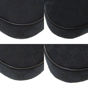 美品 グッチ ニュージャッキー GGキャンバス ブラック ゴールド金具 137335 ショルダーバッグ バッグ 黒 0176 【中古】 GUCCI