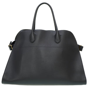 新品同様 ザ ロウ ソフトマルゴー 15 トートバッグ レザー ブラック 黒 0007【中古】THE ROW マルゴー ナチュラルグレイン サドルレザー