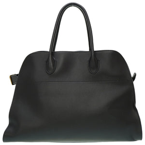 新品同様 ザ ロウ ソフトマルゴー 15 トートバッグ レザー ブラック 黒 0007【中古】THE ROW マルゴー ナチュラルグレイン サドルレザー