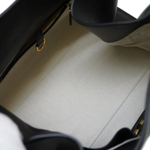 新品同様 ザ ロウ ソフトマルゴー 15 トートバッグ レザー ブラック 黒 0007【中古】THE ROW マルゴー ナチュラルグレイン サドルレザー