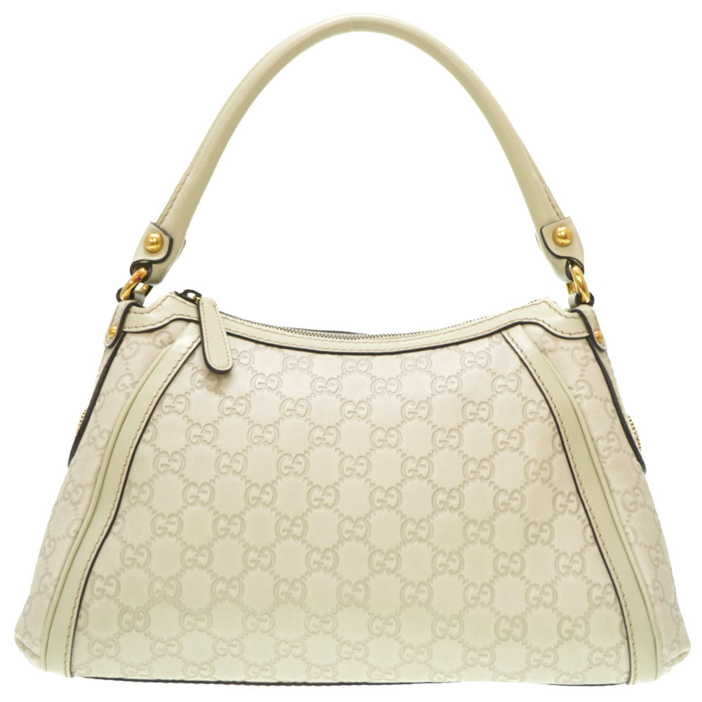 新品同様 グッチ スカーレット グッチシマ 282298 ショルダーバッグ シマグレー 0009【中古】GUCCI