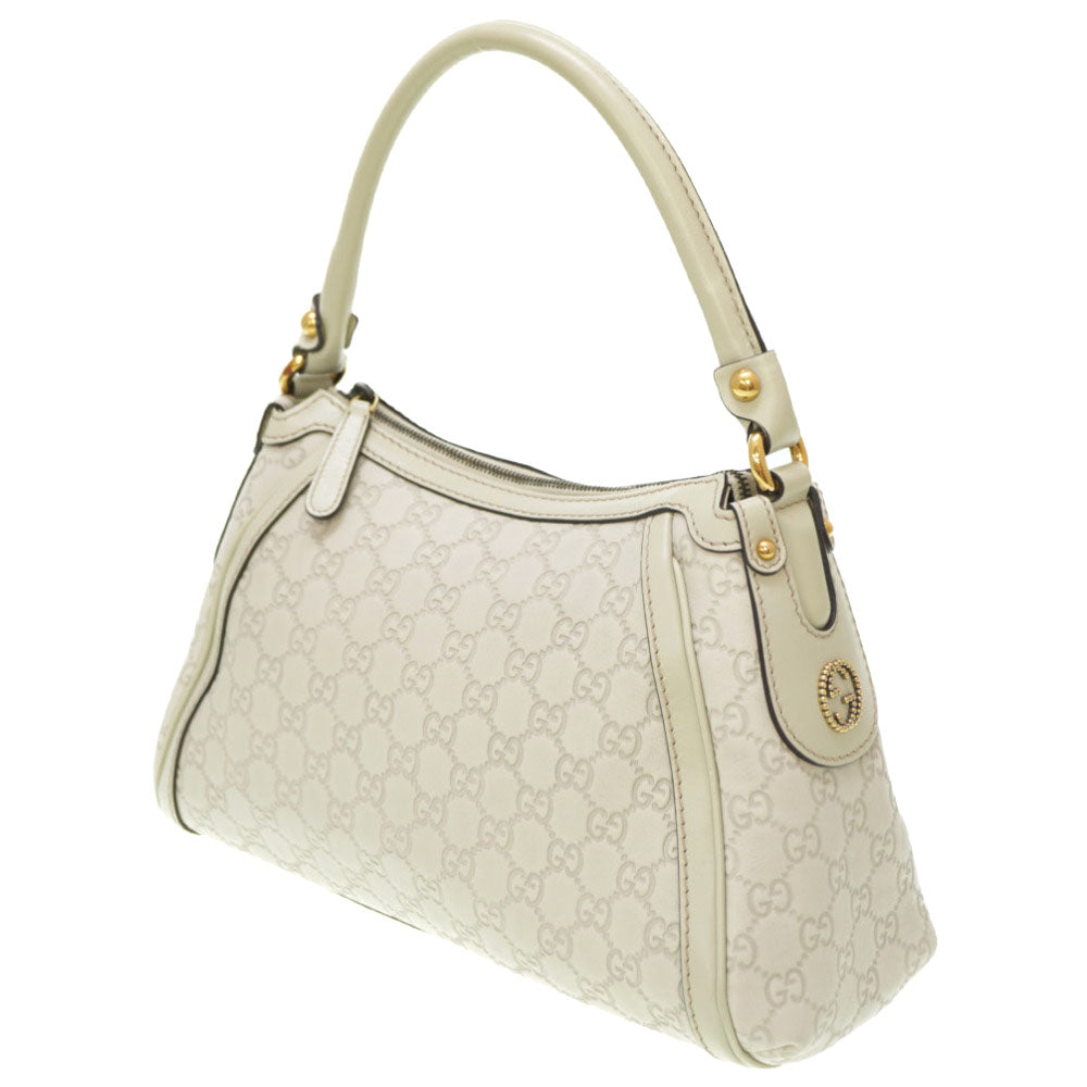 新品同様 グッチ スカーレット グッチシマ 282298 ショルダーバッグ シマグレー 0009【中古】GUCCI