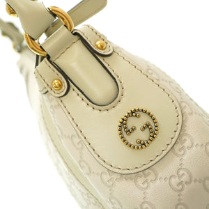 新品同様 グッチ スカーレット グッチシマ 282298 ショルダーバッグ シマグレー 0009【中古】GUCCI