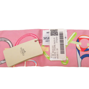 未使用 エルメス ツイリー ドレブックル DO RE BOUCLES シルク ローズプードル スカーフ 0011 【中古】 HERMES