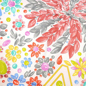 新品同様 ブルガリ シルク スカーフ シルク ピンク カレ 0016【中古】BVLGARI