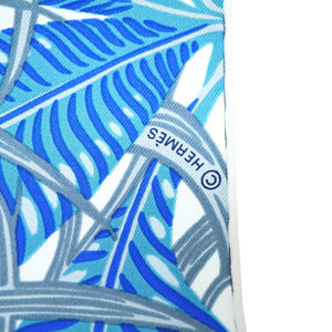 新品同様 エルメス カレ90 Jaguar Quetzal ジャガーケツァール スカーフ シルク ブルー 0019【中古】HERMES