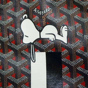 新品同様 ゴヤール サンルイ クレールヴォア PM スヌーピー トートバッグ ブラック/レッド 黒/赤 0021【中古】GOYARD