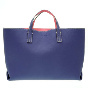 美品 ボナベンチュラ リバーシブル 2WAY トートバッグ レザー ネイビー/ピンク 0022【中古】BONAVENTURA