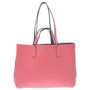 美品 ボナベンチュラ リバーシブル 2WAY トートバッグ レザー ネイビー/ピンク 0022【中古】BONAVENTURA