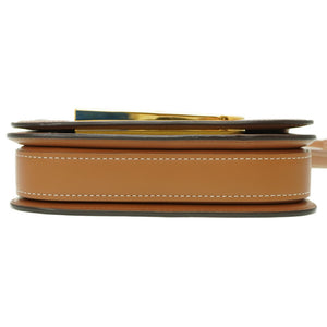 未使用 デルボー ランゴー スモール ショルダーバッグ キャンバス/レザー ブラウン 0025【中古】DELVAUX