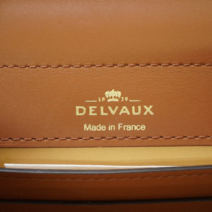 未使用 デルボー ランゴー スモール ショルダーバッグ キャンバス/レザー ブラウン 0025【中古】DELVAUX