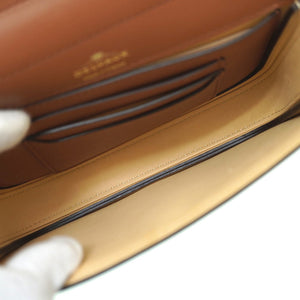 未使用 デルボー ランゴー スモール ショルダーバッグ キャンバス/レザー ブラウン 0025【中古】DELVAUX