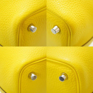 新品同様 エルメス ピコタンロック PM 18 トリヨンクレマンス ジョーヌナブル Y刻印 ハンドバッグ イエロー 0027【中古】HERMES
