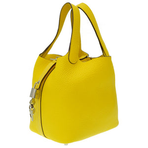 新品同様 エルメス ピコタンロック PM 18 トリヨンクレマンス ジョーヌナブル Y刻印 ハンドバッグ イエロー 0027【中古】HERMES