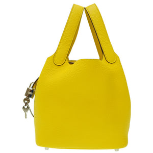 新品同様 エルメス ピコタンロック PM 18 トリヨンクレマンス ジョーヌナブル Y刻印 ハンドバッグ イエロー 0027【中古】HERMES