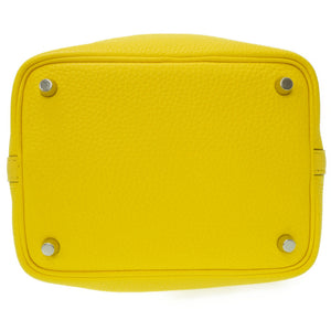 新品同様 エルメス ピコタンロック PM 18 トリヨンクレマンス ジョーヌナブル Y刻印 ハンドバッグ イエロー 0027【中古】HERMES