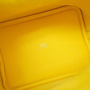 新品同様 エルメス ピコタンロック PM 18 トリヨンクレマンス ジョーヌナブル Y刻印 ハンドバッグ イエロー 0027【中古】HERMES