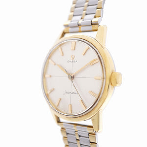 オメガ シーマスター クロスライン 14390-4SC 手巻き 腕時計 SS シルバー文字盤 0030【中古】OMEGA メンズ