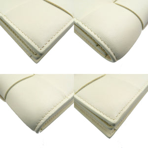 未使用 ボッテガヴェネタ イントレチャートナッパ カーフ ゴールド金具 カモミール イエロー ビジネス カードケース 0040【中古】BOTTEGA VENETA