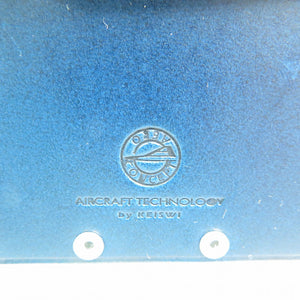 未使用 エアロコンセプト エミージャ・レザー EM-10-B ヌメ革 シルバー金具 ブルー カードケース 名刺入れ 0054【中古】AERO CONCEPT