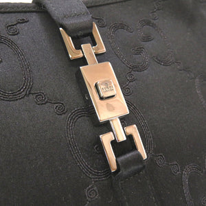 美品 グッチ ジャッキー サテン ブラック シルバー金具 001 3935 ショルダーバッグ バッグ 黒 0056 【中古】 GUCCI