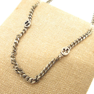 グッチ インターロッキングG シルバー925 シルバー チェーン ネックレス 0068【中古】GUCCI